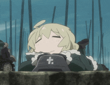 Gif of Yuuri from Girls' Last Tour, laying prone, looking relaxed and kicking her feet.