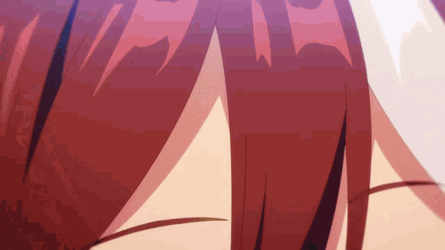 Gif of Meijro McQueen checking Tokai Teio's temperature, pressing against her forehead. Teio is panicking over the intimate contact.