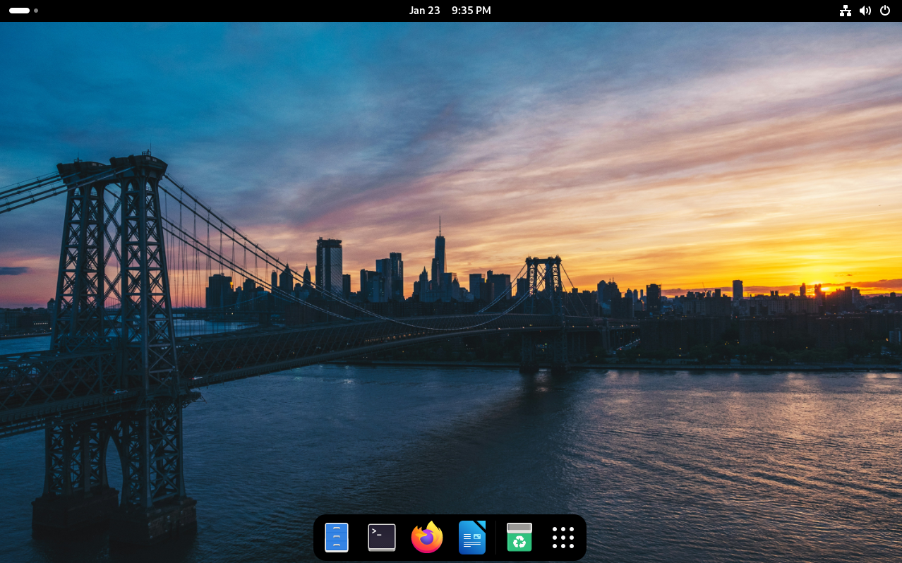 screenshot of GNOME desktop