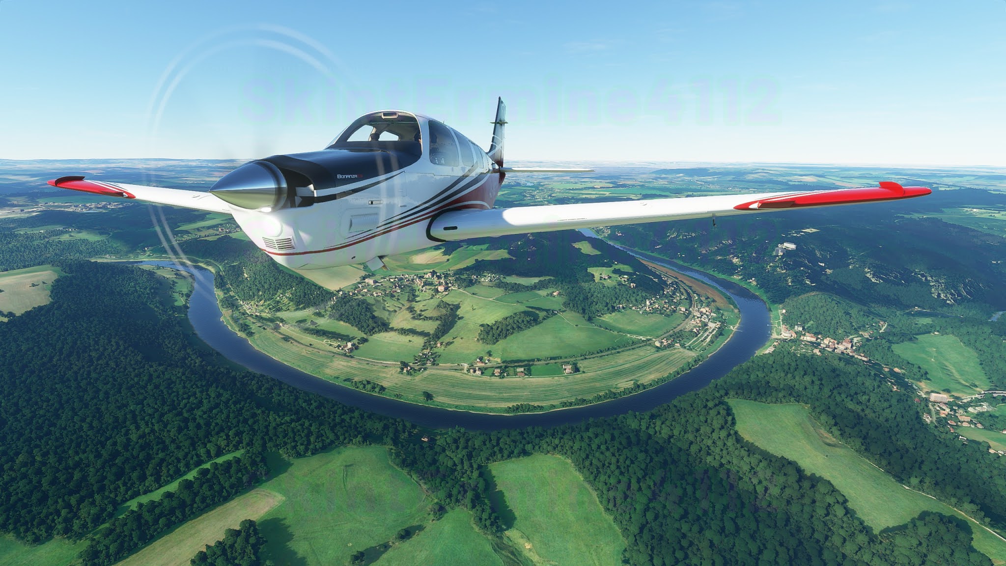 Screenshot of Beechcraft Bonanza in flight