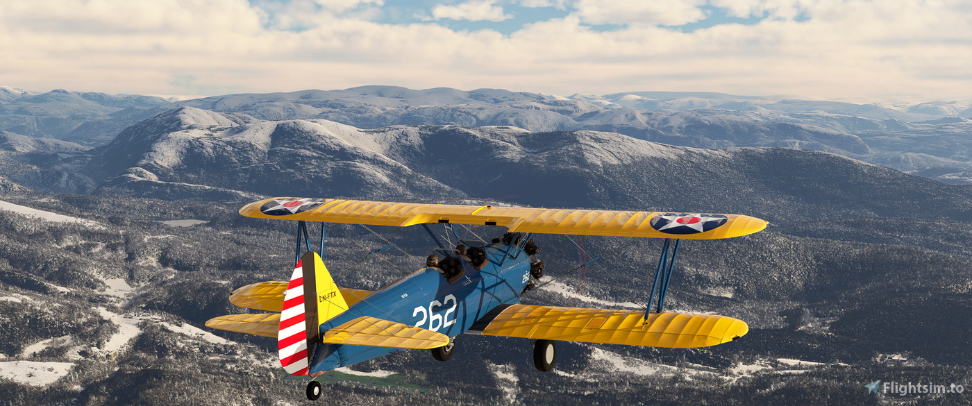 Screenshot showing Stearman biplane