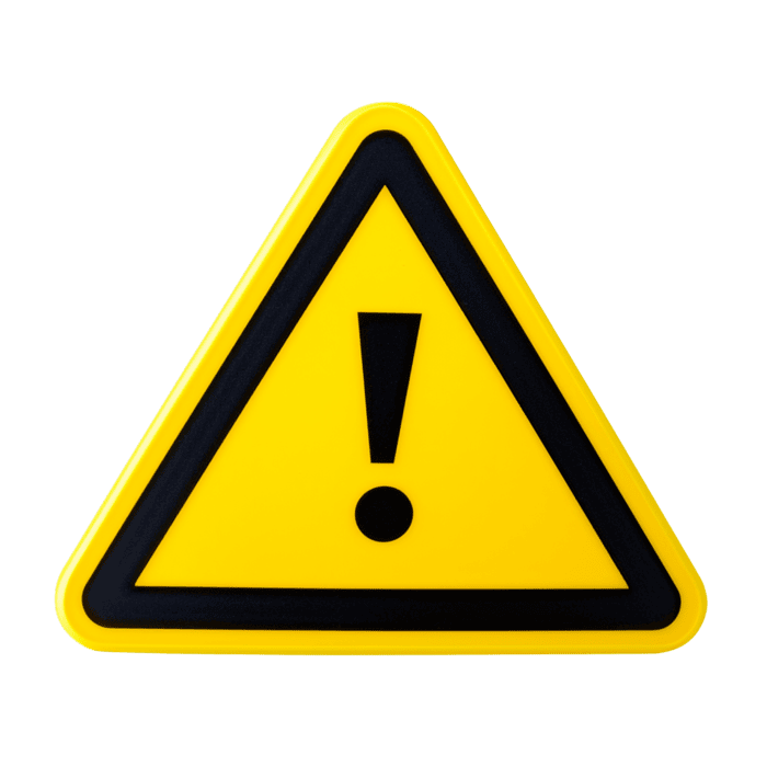 clipart of a warning sign on a transparent background